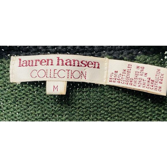 VTG Lauren Hansen Equestrian Sweater Vest Sz Medium Horse Polo Bit Bridle 80s - Picture 9 of 11